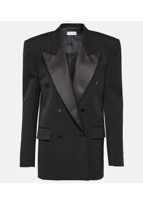 Saint Laurent Double-breasted wool tuxedo jacket