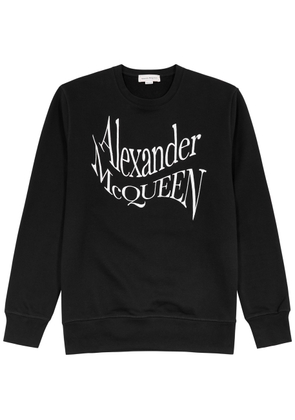Alexander Mcqueen Logo-embroidered Cotton Sweatshirt - Black - L