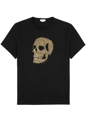 Alexander Mcqueen Printed Cotton T-shirt - Black