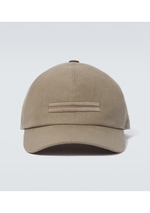 Zegna Embroidered linen baseball cap