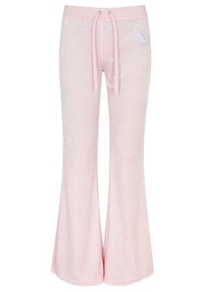 Juicy Couture Heritage Logo Velour Sweatpants - Light Pink - L (UK14 / L)