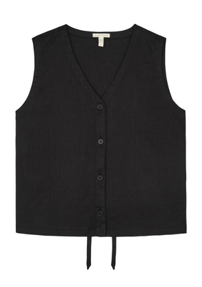 Eileen Fisher Linen Vest - Black - L (UK 18-20 / XL)