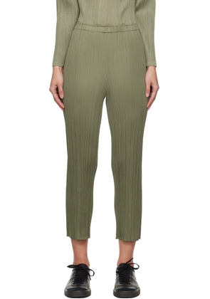 PLEATS PLEASE ISSEY MIYAKE Green Monthly Colors January Trousers