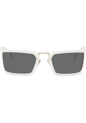 Prada Eyewear White Rectangular Sunglasses