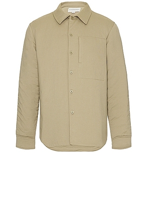 Club Monaco Cloud Lounge Shirt Jacket in Camel - Nude. Size L (also in M, S, XL/1X).