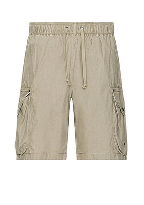 JOHN ELLIOTT Deck Cargo Shorts in Khaki - Ivory. Size L (also in M, S, XL/1X).