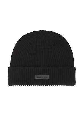 Fear of God Beanie in Black - Black. Size all.