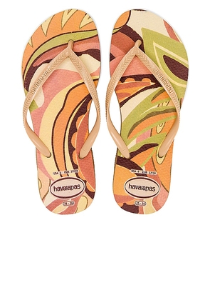 Havaianas Slim Sandal in Orange. Size 37/38, 41/42.