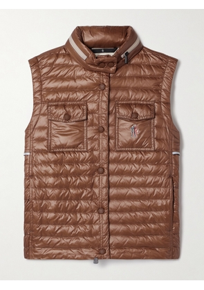 Moncler Grenoble - Gumaine Quilted Ripstop Down Vest - Brown - 00,0,1,2,3,4