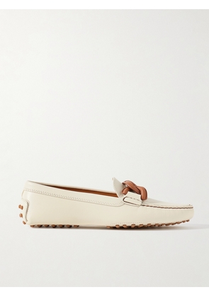 Tod's - Gommini Catena Leather Loafers - White - IT34,IT36,IT36.5,IT37,IT37.5,IT38,IT38.5,IT39,IT39.5,IT40,IT40.5,IT41,IT42