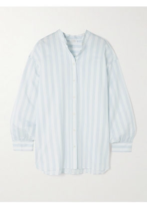 Eres - Siesta Vacances Striped Cotton-poplin Pajama Shirt - Blue - small,medium,large