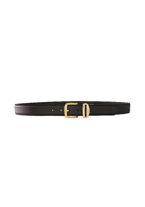 AUREUM Black & Gold French Rope Belt in Black. Size XS/S.