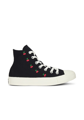 Converse Chuck Taylor All Star Cherries Sneaker in Black. Size 10.5, 11, 5, 5.5, 6, 6.5, 7, 7.5, 8, 8.5, 9, 9.5.