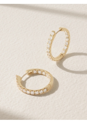 Melissa Kaye - Honey Medium 18-karat Gold Diamond Hoop Earrings - One size