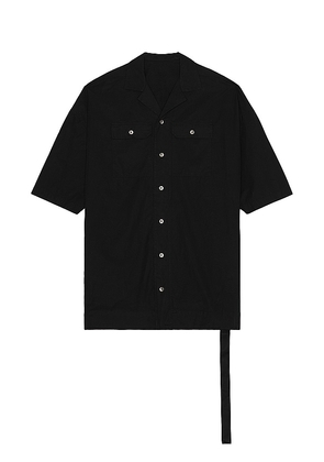 DRKSHDW by Rick Owens Magnum Tommy Shirt in Black. Size M, S, XL/1X.