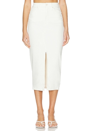 Good American Slit Front Midi Skirt in White. Size 00, 16, 2, 20, 22, 4, 6, 8.