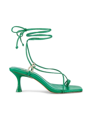 Larroude Portofino Sandal in Green. Size 6, 7, 7.5, 8, 8.5.