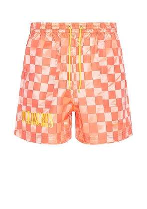 Pleasures Bpm Shorts in Orange. Size XL.