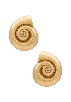 Lili Claspe La Mer Earrings in Metallic Gold.