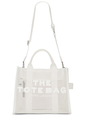Marc Jacobs The Mesh Medium Tote Bag in White.