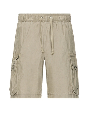 JOHN ELLIOTT Deck Cargo Shorts in Brown. Size M, S, XL/1X.