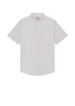 Rhone Commuter Short Sleeve Button Down Shirt in Brown. Size S, XL/1X.