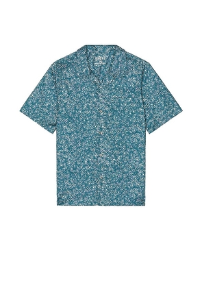 Rhone Camp Collar Shirt in Blue. Size L, S, XL/1X.