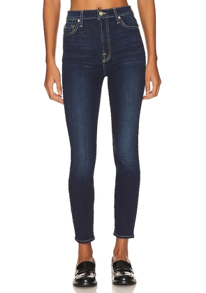 7 For All Mankind High Waisted Ankle Skinny in Blue. Size 32.