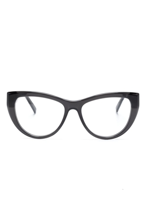 Karl Lagerfeld logo-plaque butterfly-frame glasses - Black