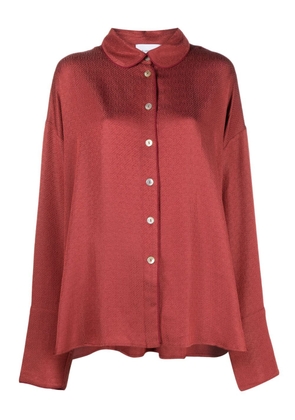 Sleeper Pastelle jacquard-pattern pyjama top - Red
