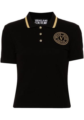 Versace Jeans Couture V-Emblem piqué polo shirt - Black