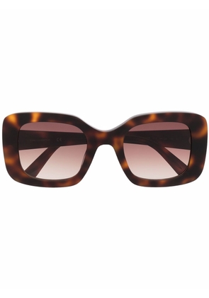 Karl Lagerfeld oversized square-frame glasses - Brown