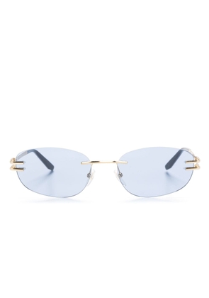 GIGI STUDIOS Michela oval-frame sunglasses - Gold
