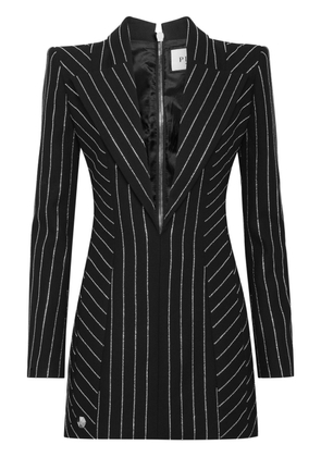 Philipp Plein Cady pinstripe-pattern minidress - Black