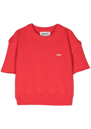 Autry logo-embroidered cotton T-shirt
