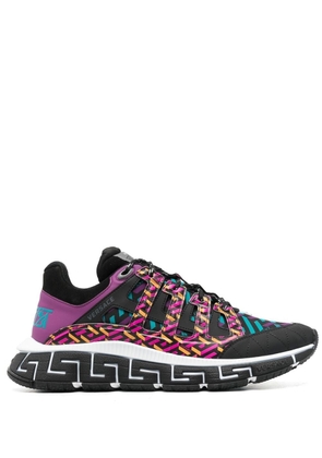Versace multi-panel lace-up sneakers - Black