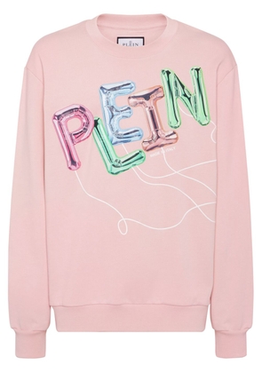 Philipp Plein balloon logo-print cotton sweatshirt - Pink