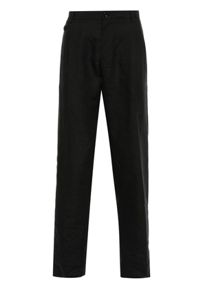 Dolce & Gabbana chambray linen tapered trousers - Black