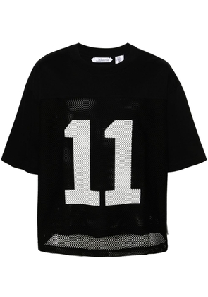 Lanvin x Future number-print mesh-panel T-shirt - Black
