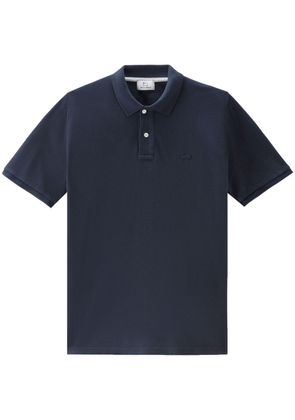Woolrich logo-embroidered polo shirt - Blue