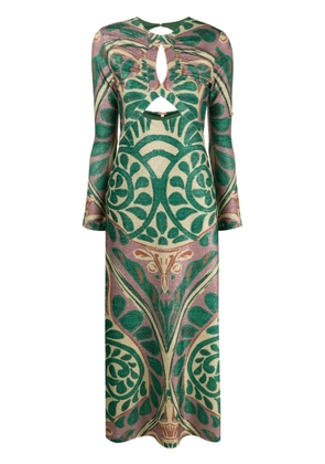 Johanna Ortiz Dreams Of Amphora printed dress - Green