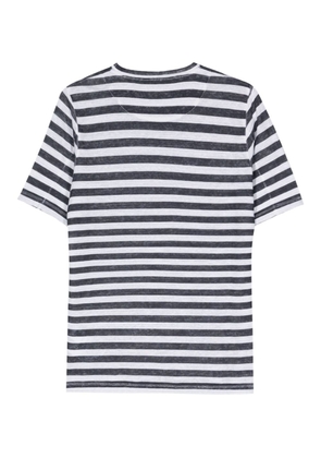 120% Lino linen striped T-shirt - White