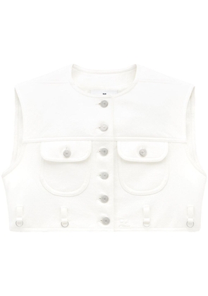 Courrèges Multiflex vinyl cropped vest - White