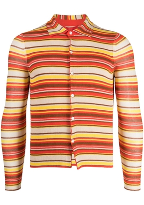 Eckhaus Latta Club striped ribbed-knit shirt - Orange