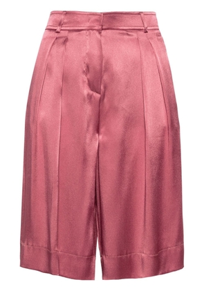 Alberta Ferretti satin knee shorts - Pink