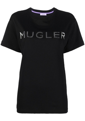 Mugler metallic-logo T-shirt - Black