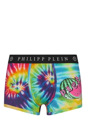 Philipp Plein Tie-Dye logo-waistband briefs - Blue