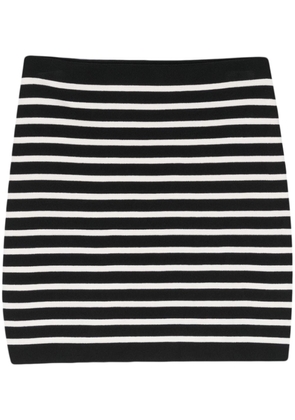 Roberto Collina striped high-waist miniskirt - Black