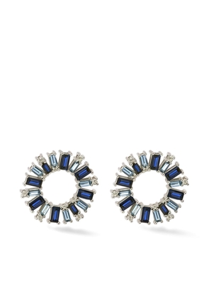 Lark & Berry sterling silver Blue Dahlia sapphire earrings