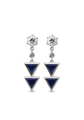 Lark & Berry sterling silver Bright Future sapphire drop earrings